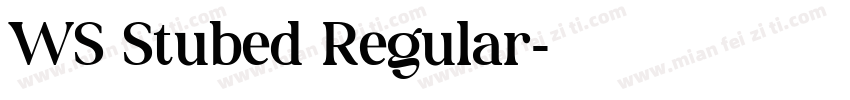 WS Stubed Regular字体转换